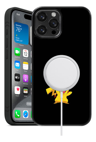 Funda Compatible Mag-safe Para iPhone Pikachhu%