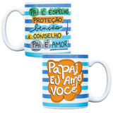 Kit 6 Canecas De Porcelana Grande Decorada Presente Pai