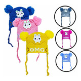 Touca Gorro Forrado Infantil Lã Pom Pom Protetor Orelhas