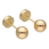 Aros Abridores De Oro 18k Ch Bolita 6mm Ch-716 C