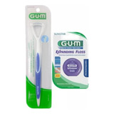 Gum Kit Cepillo Limpiador De Lengua  E Hilo Dental 10.9 M