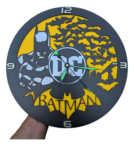 Reloj Pared Batman 3d Regalo Personalizado Nombre 