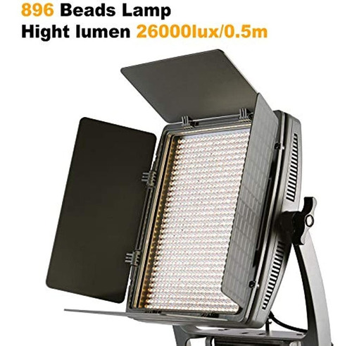 Luz De Video Led 900d Bicolor Regulable Gvm Y Kit De Ilumina