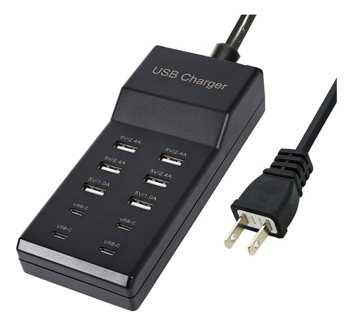 Cargador Usb Wyssay, Estación De Carga Usb De 5 V 10 A (50 W