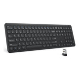 Teclado Inalámbrico, Teclado Silencioso De Computadora De 2.