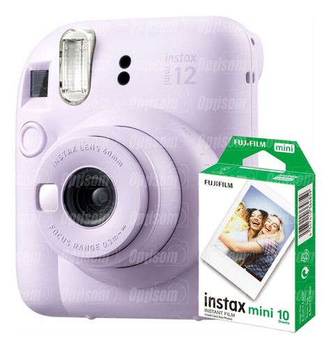 Camera Revela Foto Fujifilm Instax Mini 12 Lilás + 10 Fotos Cor Mini 12 Lilac Purple