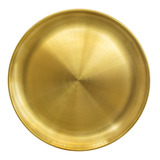 Plato Chico De Acero Inoxidable Dorado 14 Cms