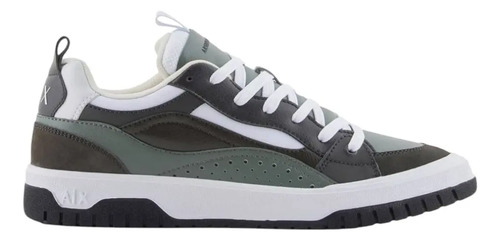 Sneakers Armani Exchange Hombre Duck Original Verde-negro Comodo Casual Exclusivo