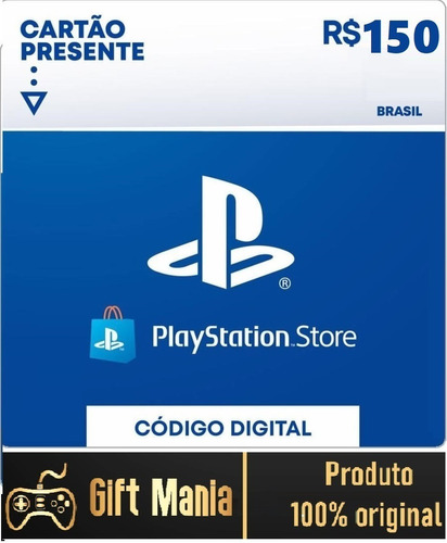 Cartão Playstation Gift Card 150 Psn Brasileira R$150 Reais