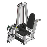 Plano De Maquina De Gym. Sillon Dual De Cuadriceps E Isquio