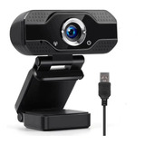 Webcam Mini Camera Usb Hd 720p Microfone Audio Articulada