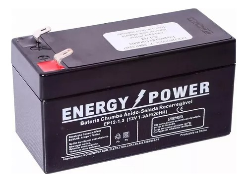 Bateria 12v 1,3ah Unipower Central De Alarme Relogio Ponto 