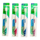 Kit De 4 Cepillos Gum Oral-clean Medio 360