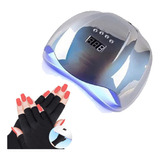 Secador Uñas Lampara Uv Led 54w Temporizador Colores Guantes Color Plateado 100v/240v