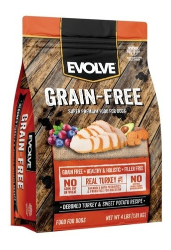 Evolve Dog Gf Pavo 26 Lb