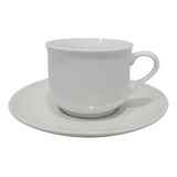 Set X6 Taza Con Plato Jarro Mug De Ceramica 210 Ml Color Blanco