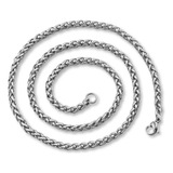 Cadena 4 Mm Color Plata Acero Inoxidable 70 Cm Espiga Hombre