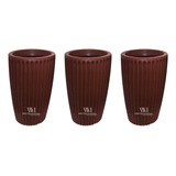 Kit 3 Vasos Planta Flor Coluna Romana Nº1 Luxo Jardim 34x24