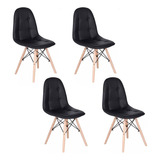 Set 4 Sillas Eames Modernas Vinipiel Capitonada Nova Home