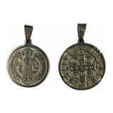 Medalla San Benito En Acero 3cm
