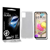 Capinha + Película Full 3d Compatível LG K52 Lmk420bmw 6.6