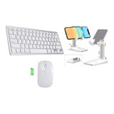 Teclado Mouse Sup Para Tablet Galaxy Tab S6 Lite P615 Branco