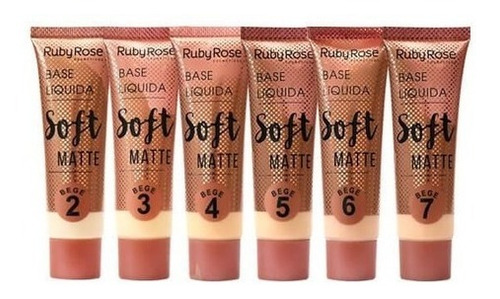 Base Líquida Soft Matte Bege 2-3-4-5-6-7-8 Ruby Rose Hb 8050