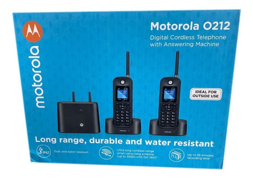 Telefone Motorola 02 Bases  650 Metros Alcance Prova D'agua