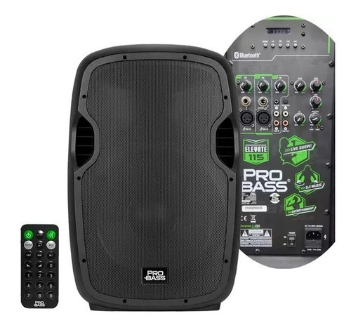 Parlante Pro Bass Elevate 115 Con Bluetooth  Negro 110v/220v