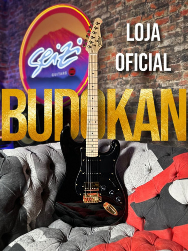 Guitarra Seizi Vintage Budokan Hss Black Gold Cor Preto Orientação Da Mão Destro