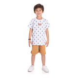 Conjunto Masculino Infantil Juvenil Camiseta E Bermuda 7532