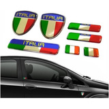 Kit Adesivo Emblema Escudo Placa Coluna Fiat Itália Resinad