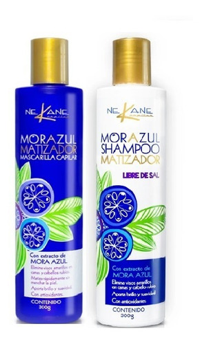 Nekane ® Shampoo + Mascarilla Mora Azul Matiza Rubios Canas