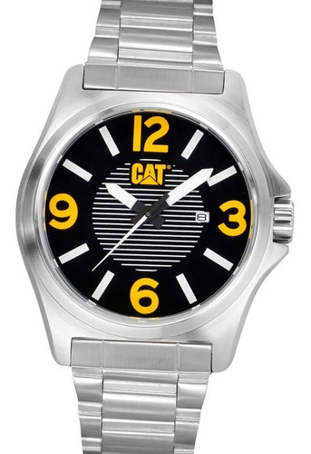 Reloj Caterpillar Pk14111137 100% Acero Cat 10 Atm Fechador