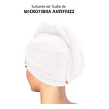 Turbante De Toalla Microfibra Secado Antifrizz Amplio Botón