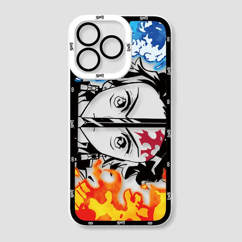 Funda Blanda De Anime Demon Slayer For iPhone 15 14 Pro Max