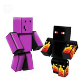 Boneco Minecraft  Athos Youtuber 25cm Streamers Gamer+brinde