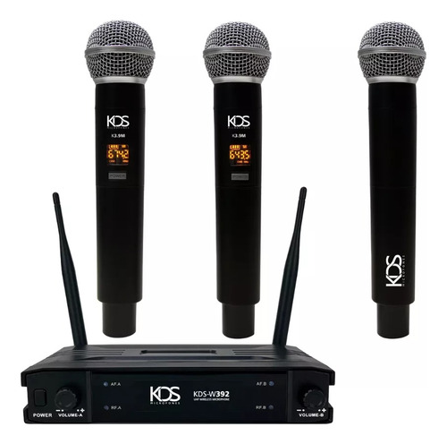 Kadosh Microfone Sem Fio W 392m Duplo De Mão Profissional