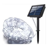 Luz Led Solar Navideña, Manguera X 12 Metros Y 100 Leds Ip65