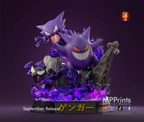 Archivo Stl Impresión 3d - Pokemon - Gengar Evolution Statue