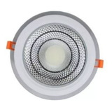 Foco Panel Vidrio Redondo Embutido Luz Led Fria 12w