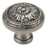 10 Pack 9460as Antique Silver Cabinet Hardware Round Knob - 