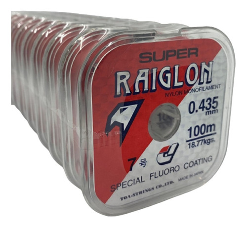 Super Raiglon Nylon Fluorocarbonado Leader Mosca Fly 0.435mm