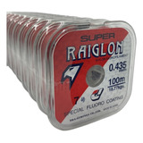 Super Raiglon Nylon Fluorocarbonado Leader Mosca Fly 0.435mm