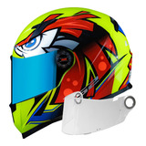 Capacete Ls2 Tribal Laranja Amarelo Ff358+ Viseira Espelhada