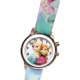 Reloj Frozen Princesas Ana Y Elsa Con Luz Niñas Infantil