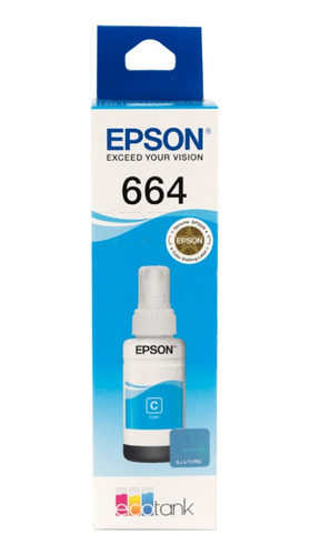 Botella Tinta 664 Epson Original  Cyan L555/l565/l200/l310 