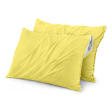 Juego De 2 Fundas Para Almohada King Amarillo Con Cremallera