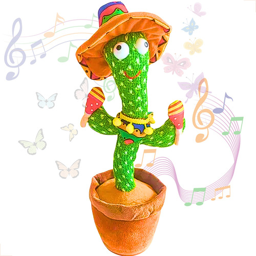 Cactus Toca Música Fala Dança Acende Luz Pra Crianças E Bebe