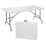 Mesa De Picnic Plegable 6ft Para Exteriores, Portátil Y Resi